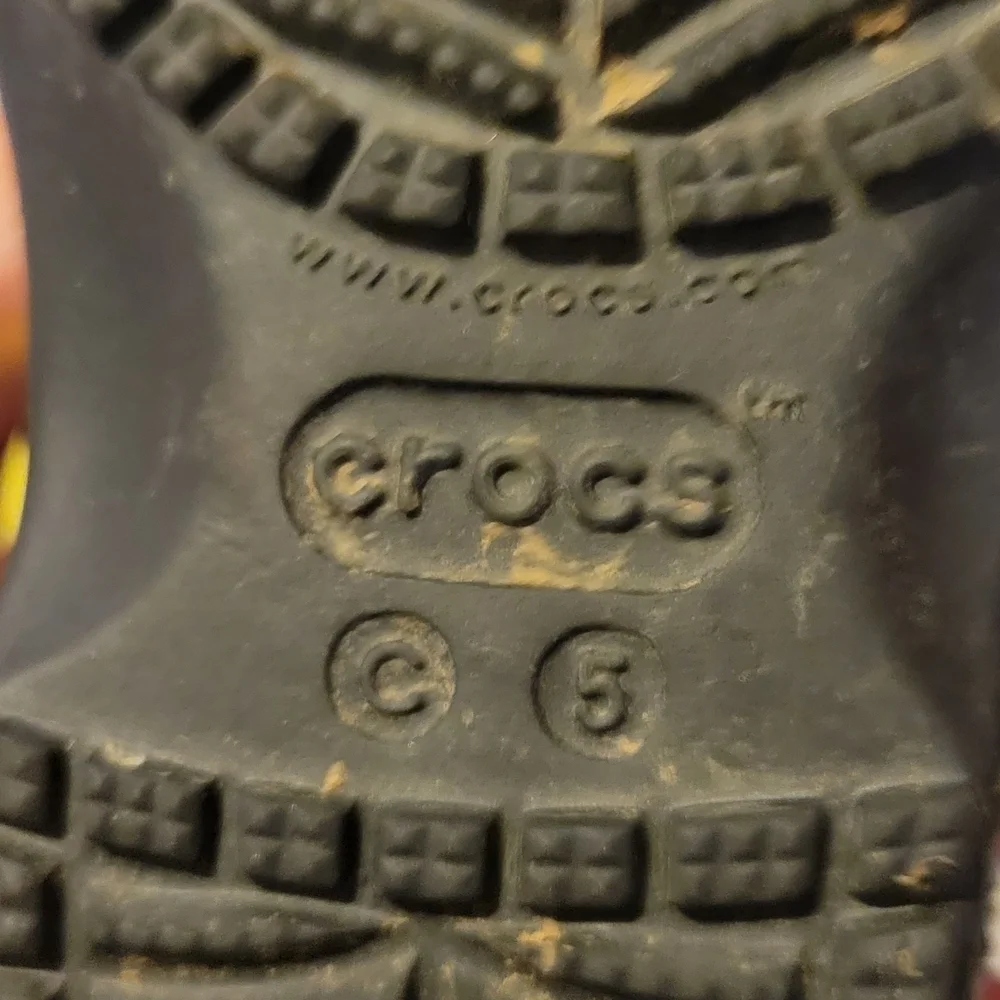 CROCS Kids' Black and Yellow Dino Water Shoes